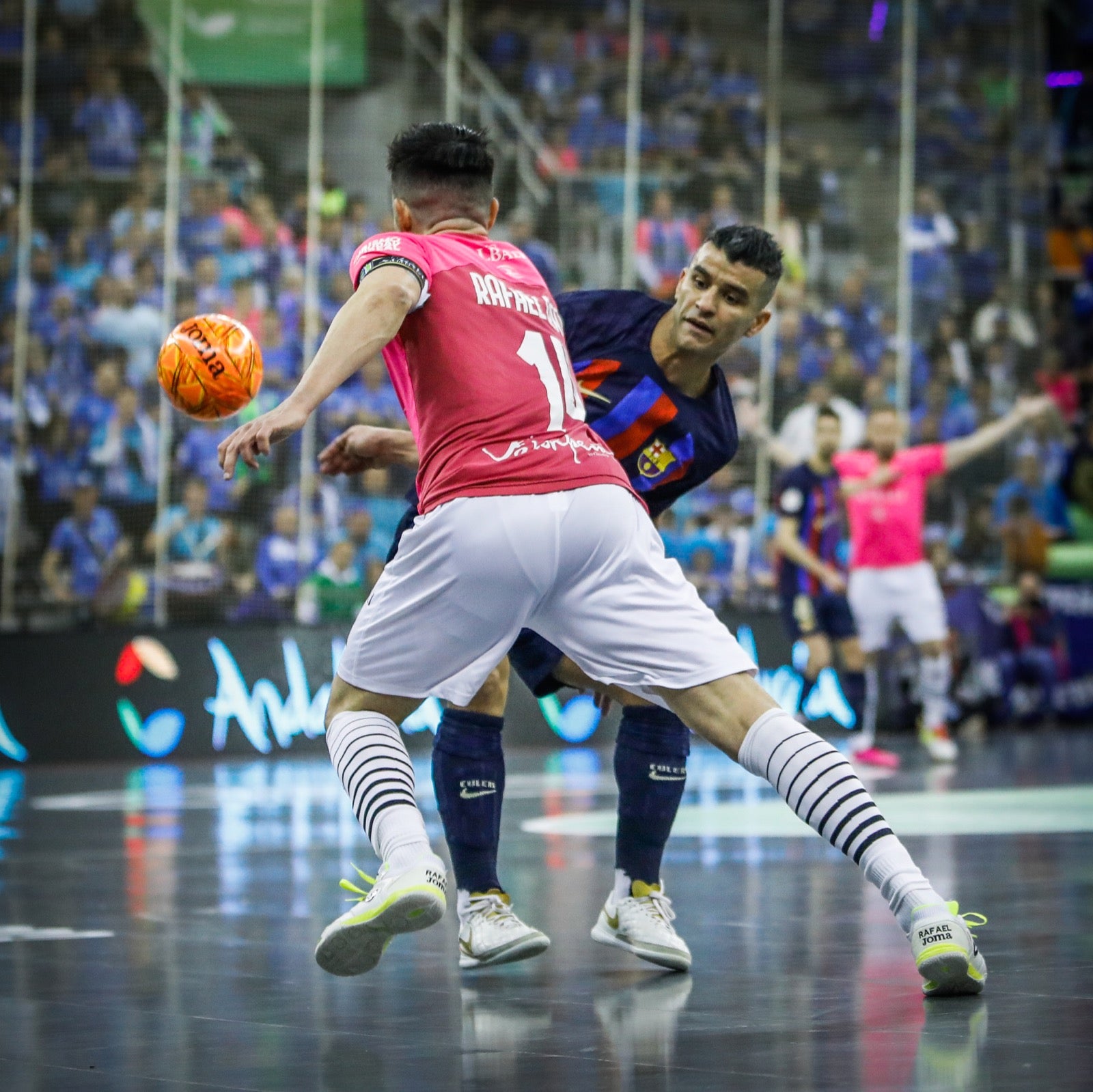 Momento del primer encuentro de la Copa de España, disputado entre el Barcelona y el Viña Albali de Valdepeñas.