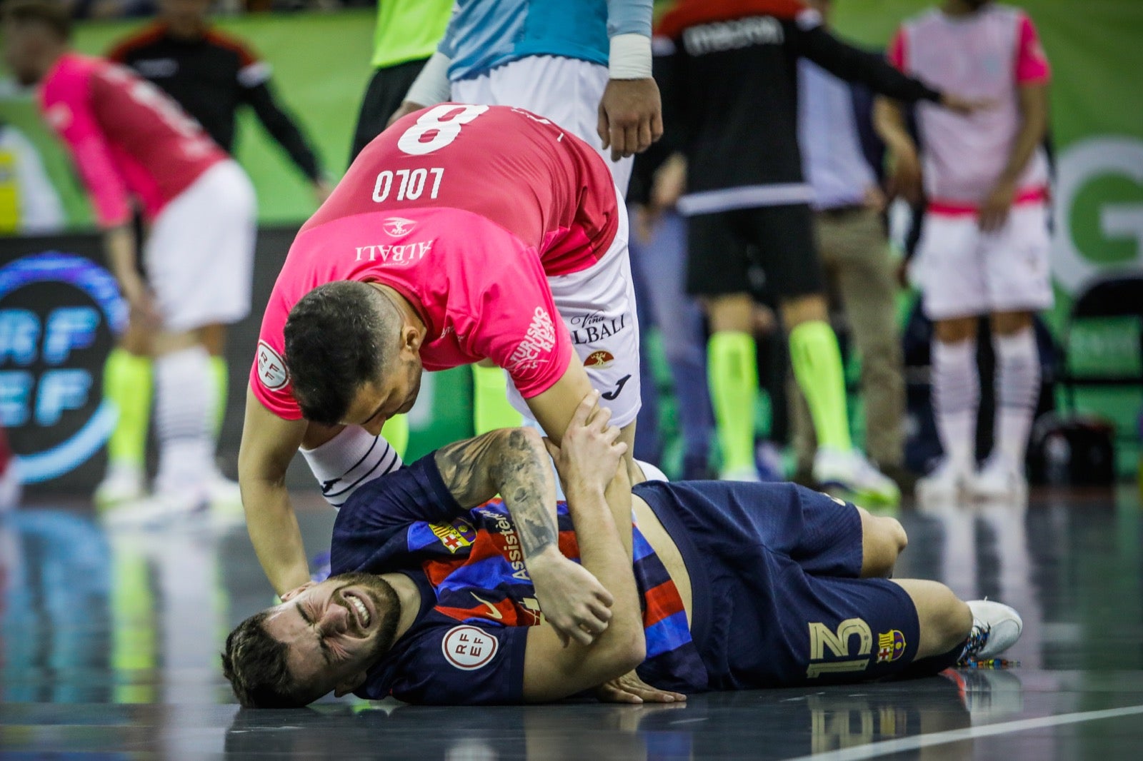 Momento del primer encuentro de la Copa de España, disputado entre el Barcelona y el Viña Albali de Valdepeñas.