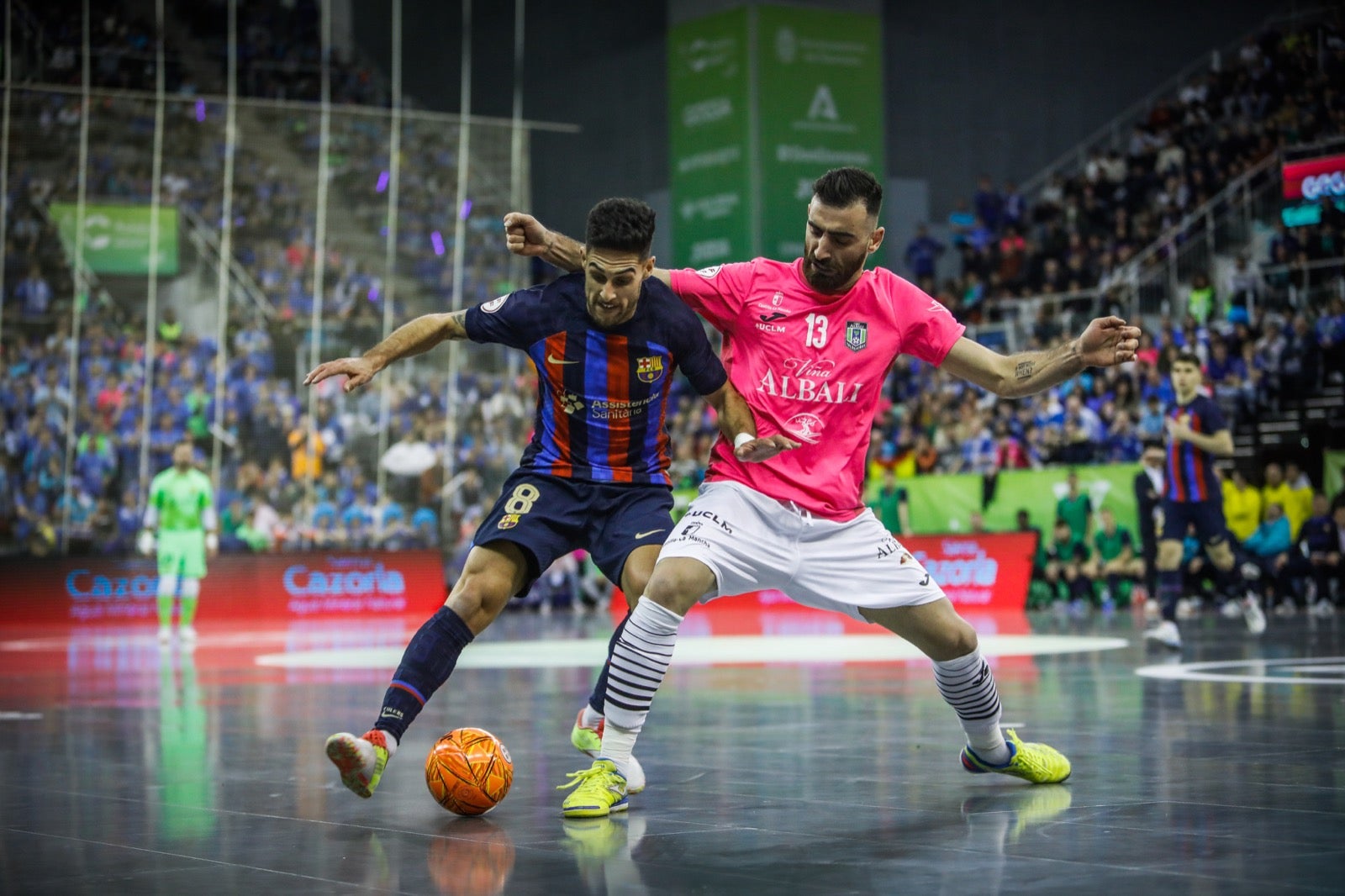 Momento del primer encuentro de la Copa de España, disputado entre el Barcelona y el Viña Albali de Valdepeñas.