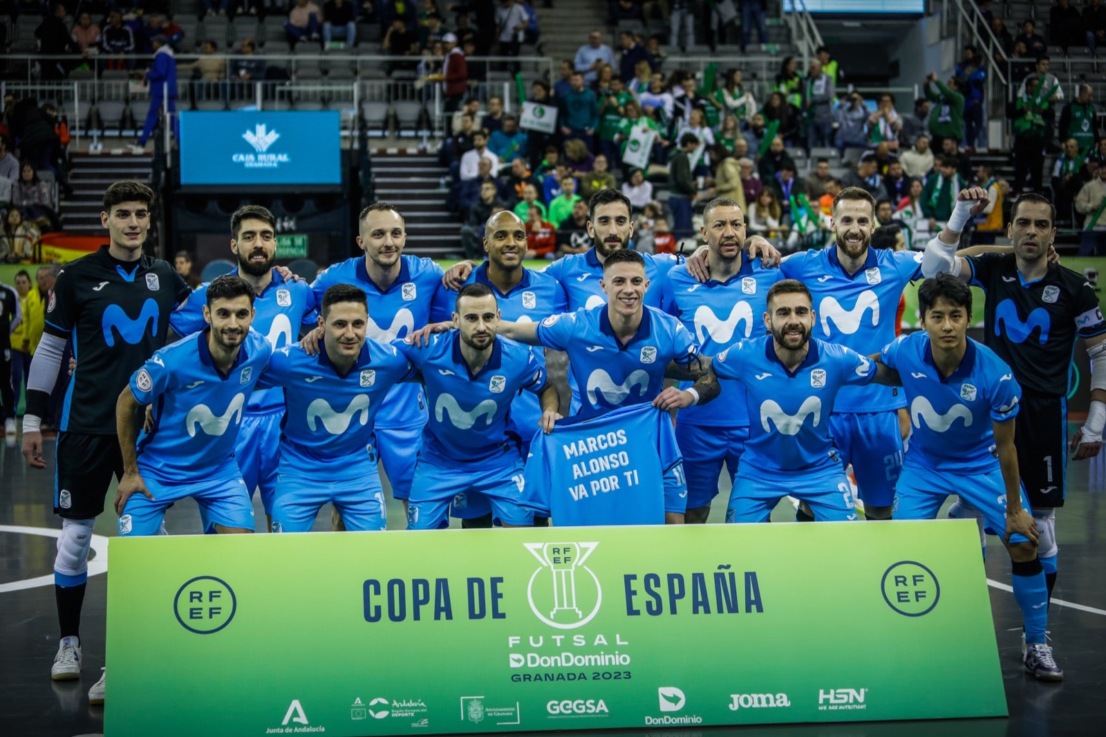 Momento del partido entre el Movistar y el Antequera.