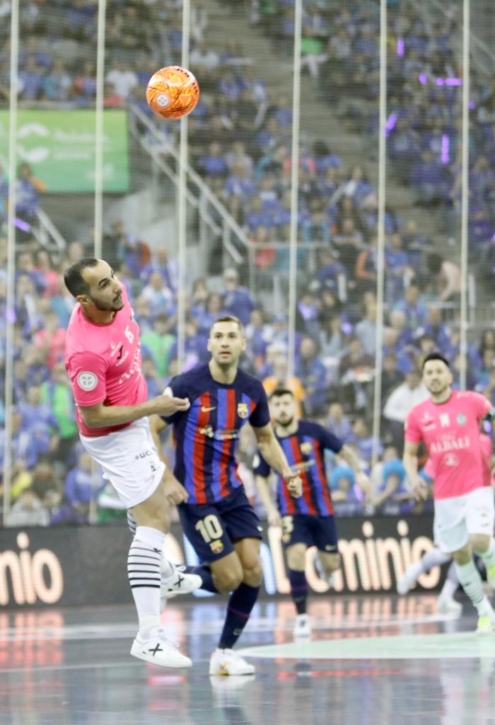 Momento del primer encuentro de la Copa de España, disputado entre el Barcelona y el Viña Albali de Valdepeñas.