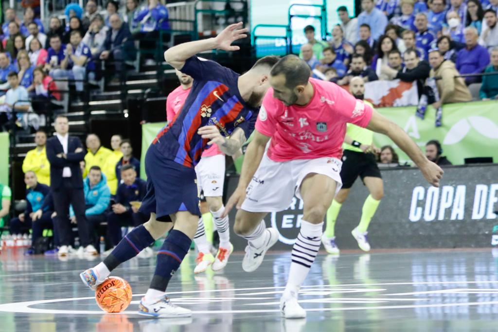 Momento del primer encuentro de la Copa de España, disputado entre el Barcelona y el Viña Albali de Valdepeñas.