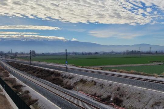 Vista de los terrenos donde estaría situado el nodo de transportes.