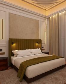 Imagen secundaria 2 - Distintas estancias, como el bar, el restaurante y una habitación del establecimiento hotelero