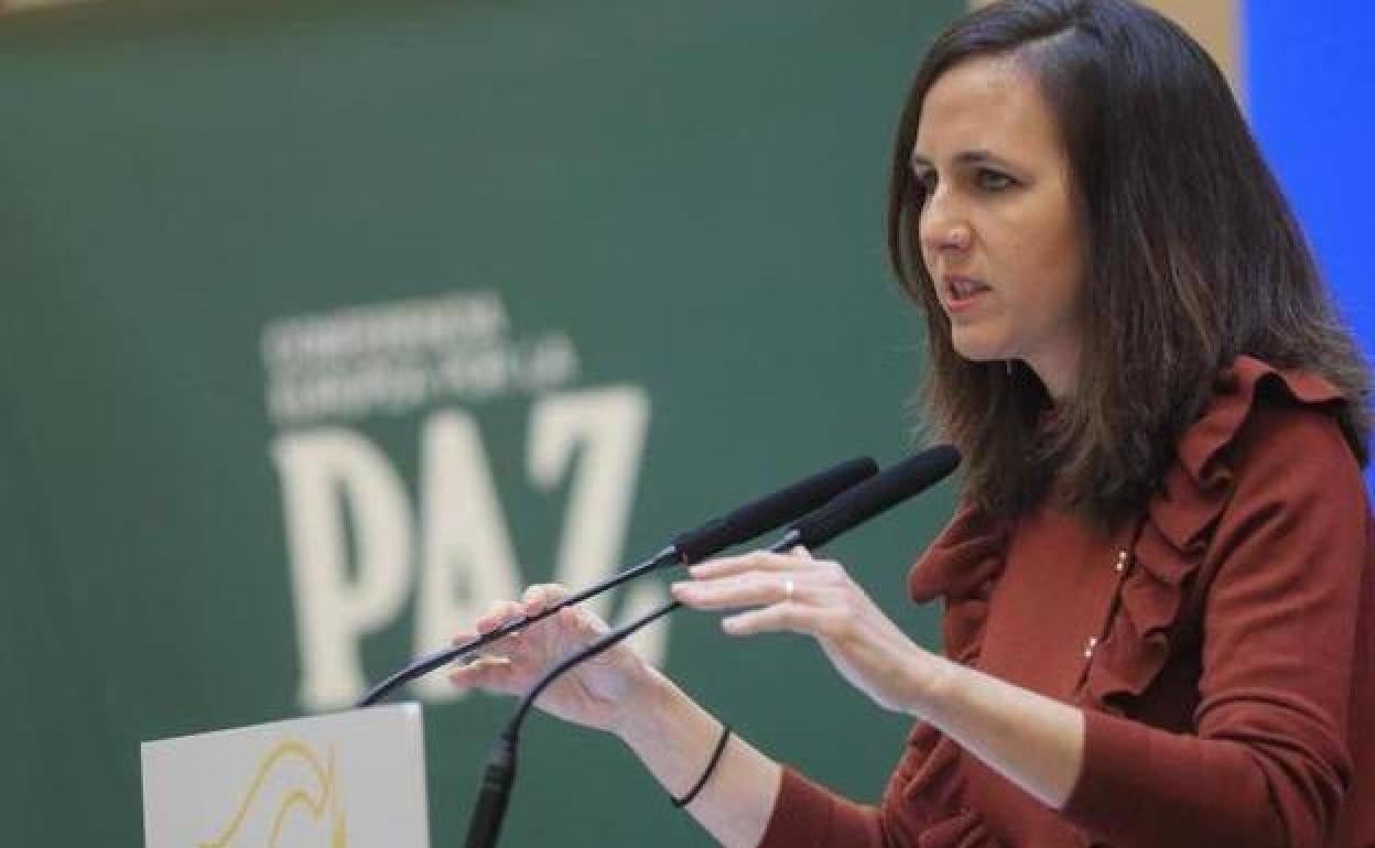 Ione Belarra participa en la III Conferencia Europea por la Paz, en Madrid.