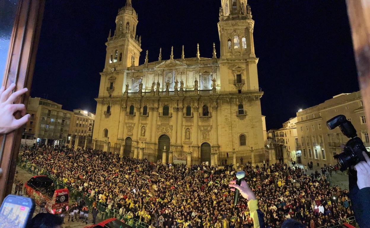 Aficionados en la reciente celebración de la tercera Copa de España del Jaén Paraíso Interior de Fútbol Sala. 