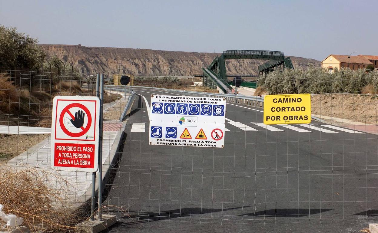 Las obras obligan a cortar el tráfico durante varios días.