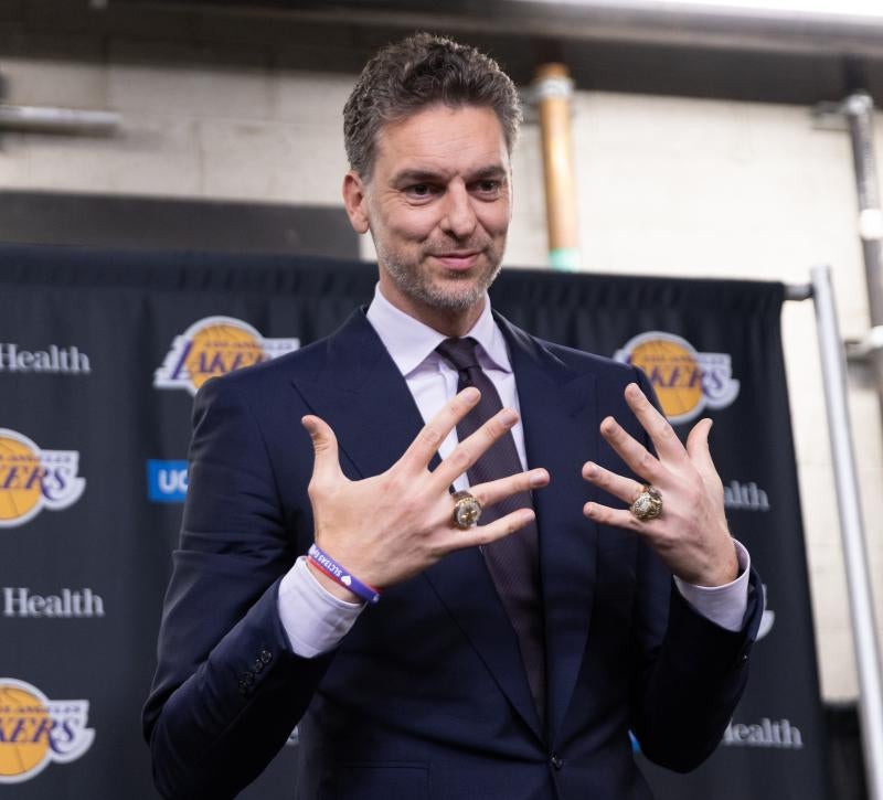 Fotos: Las mejores imágenes del gran día de Pau Gasol: Lakers retira el &#039;16&#039;