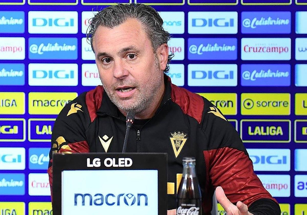 Sergio González, durante su comparecencia de prensa.