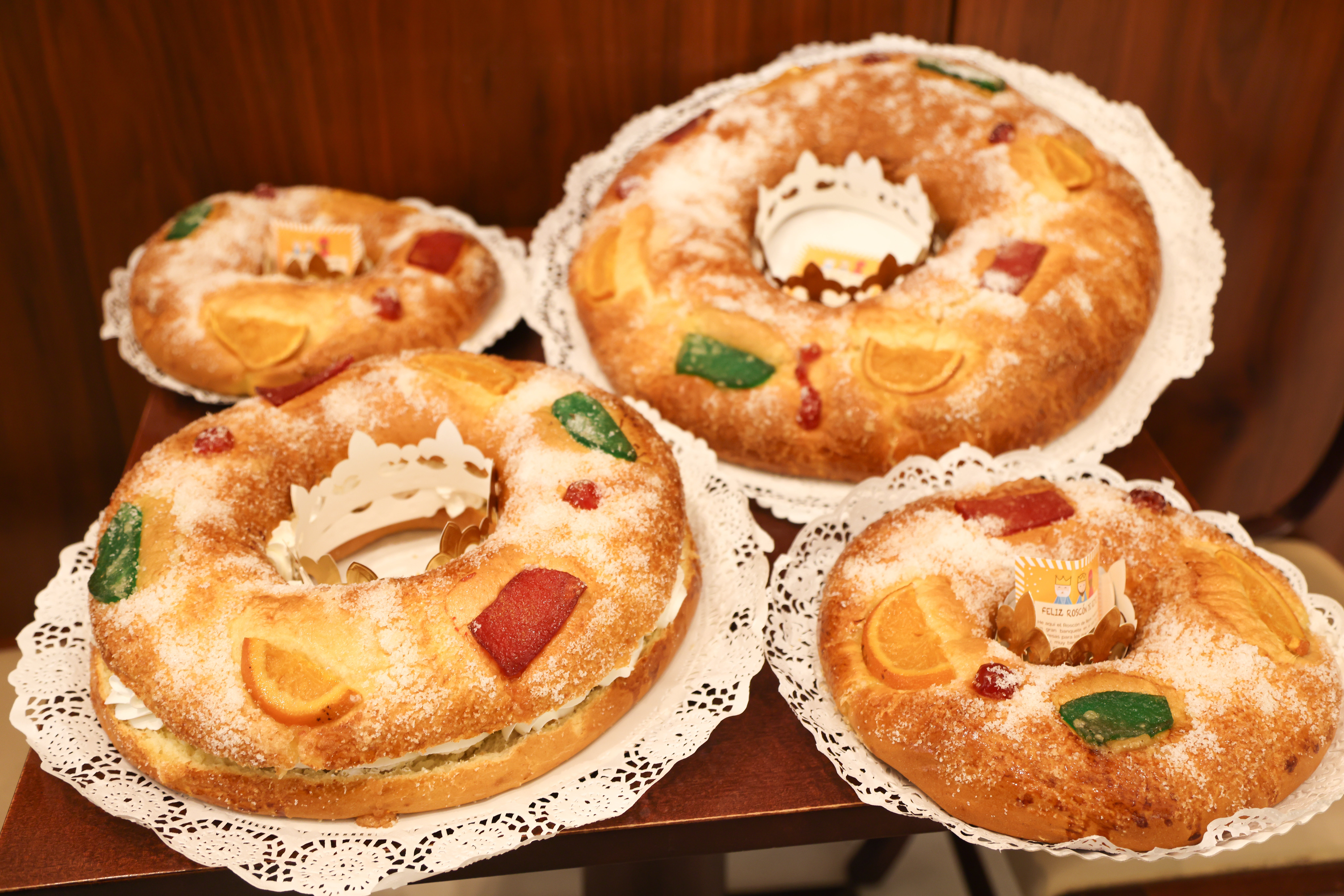 Roscones de todos los gustos, tamaños y sabores.