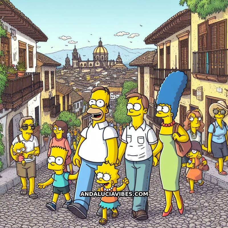 Las imágenes de la visita de los Simpson a Granada