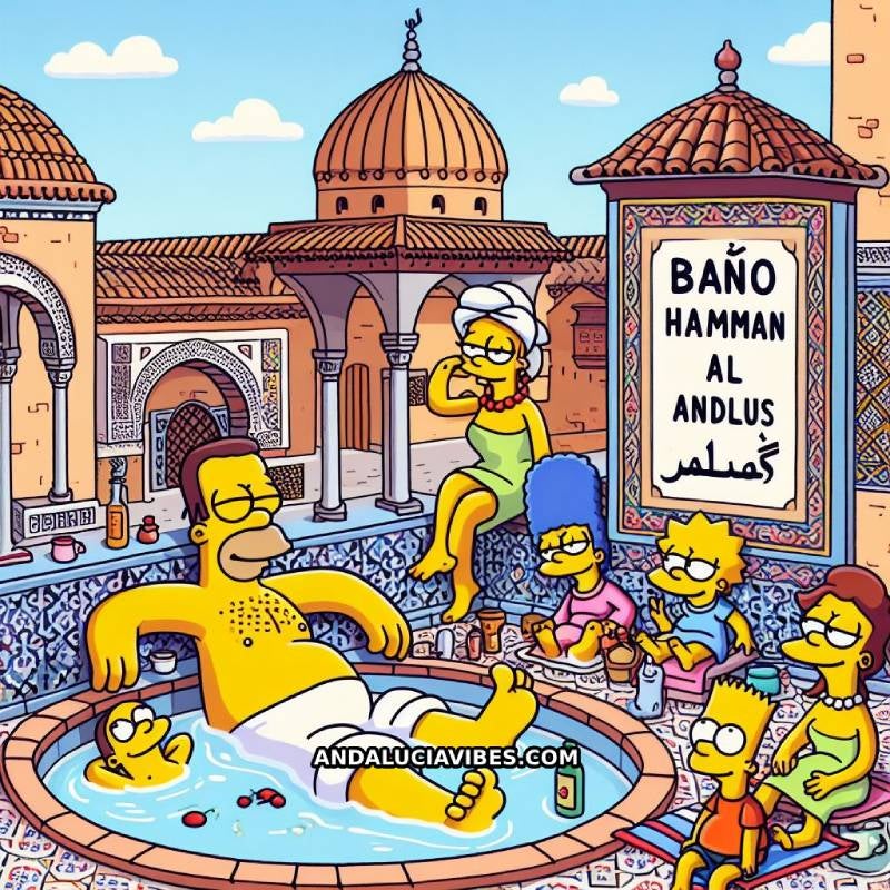 Las imágenes de la visita de los Simpson a Granada