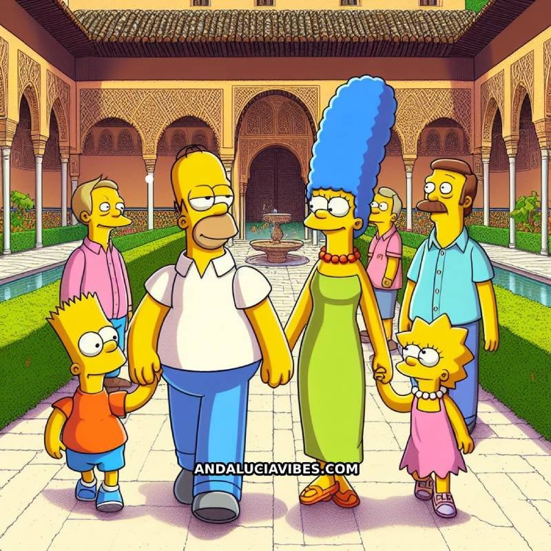 Las imágenes de la visita de los Simpson a Granada