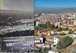 Vistas desde San Cristóbal en 1863 y en 2020.