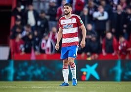 Bruno Méndez, durante su debut contra el Cádiz.