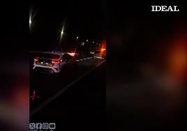 El accidente en la salida de la autovía de La Zubia.