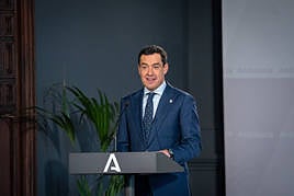 Juanma Moreno, este miércoles en San Telmo.