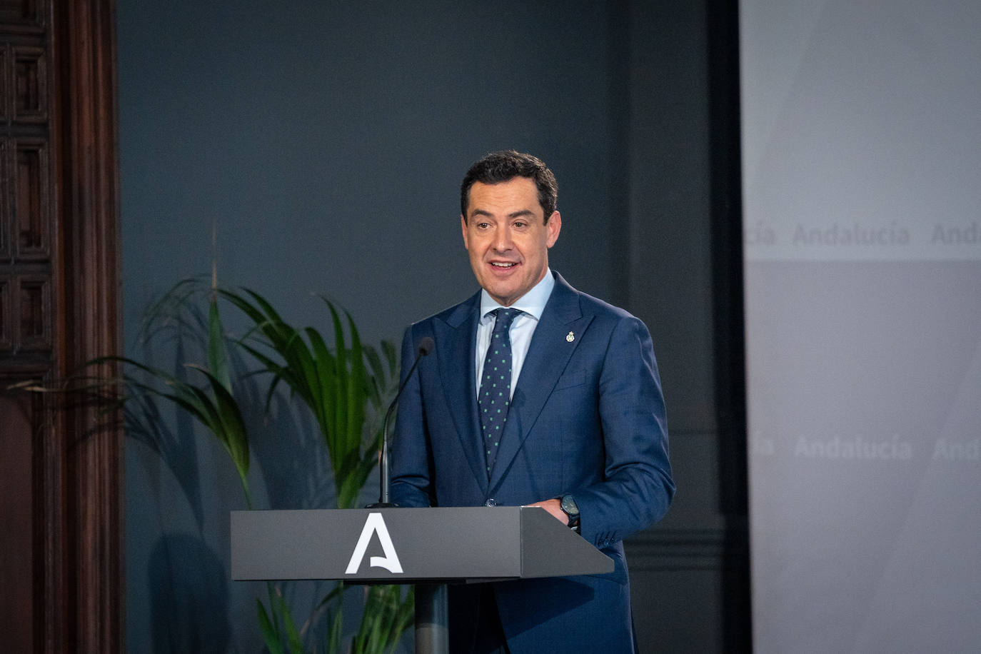 Juanma Moreno, este miércoles en San Telmo.