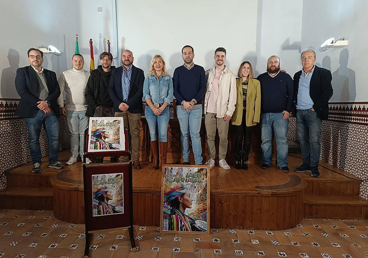 Presentación de la programación del Carnaval de Jaén 2024 en el Salón Mudéjar.