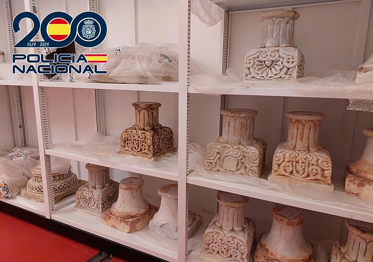 Una de las piezas recuperadas por la Policía Nacional.