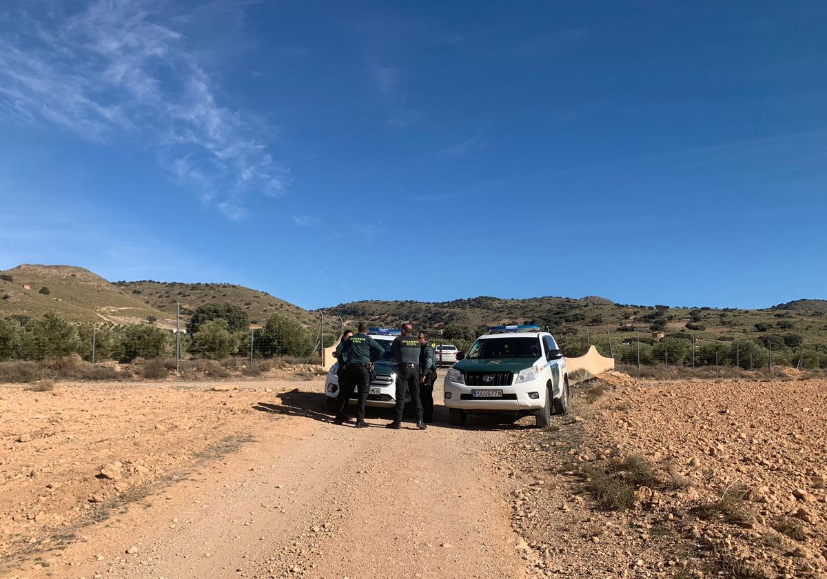 Control de la Guardia Civil en la zona.