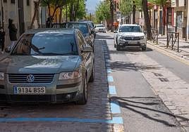 Zona azul en Granada.