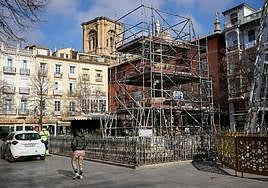 Fuente de Bib Rambla en obras.