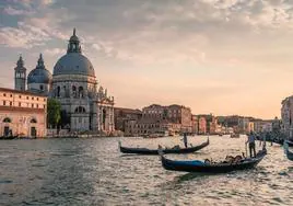 Vistas de la ciudad de Venecia desde el Gran Canal.