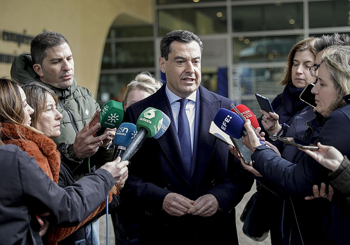 Juanma Moreno, durante su visita a Bruselas