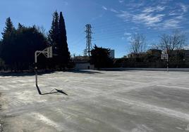 La pista renovada del colegio San Miguel.