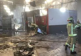 Incendio delcarado en un taller de Guadix.