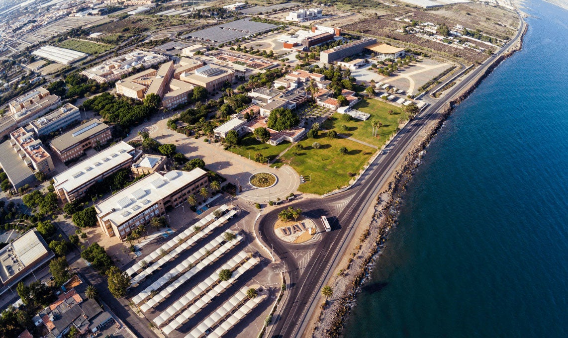 Vista aérea del Campus de la Universidad de Almería.