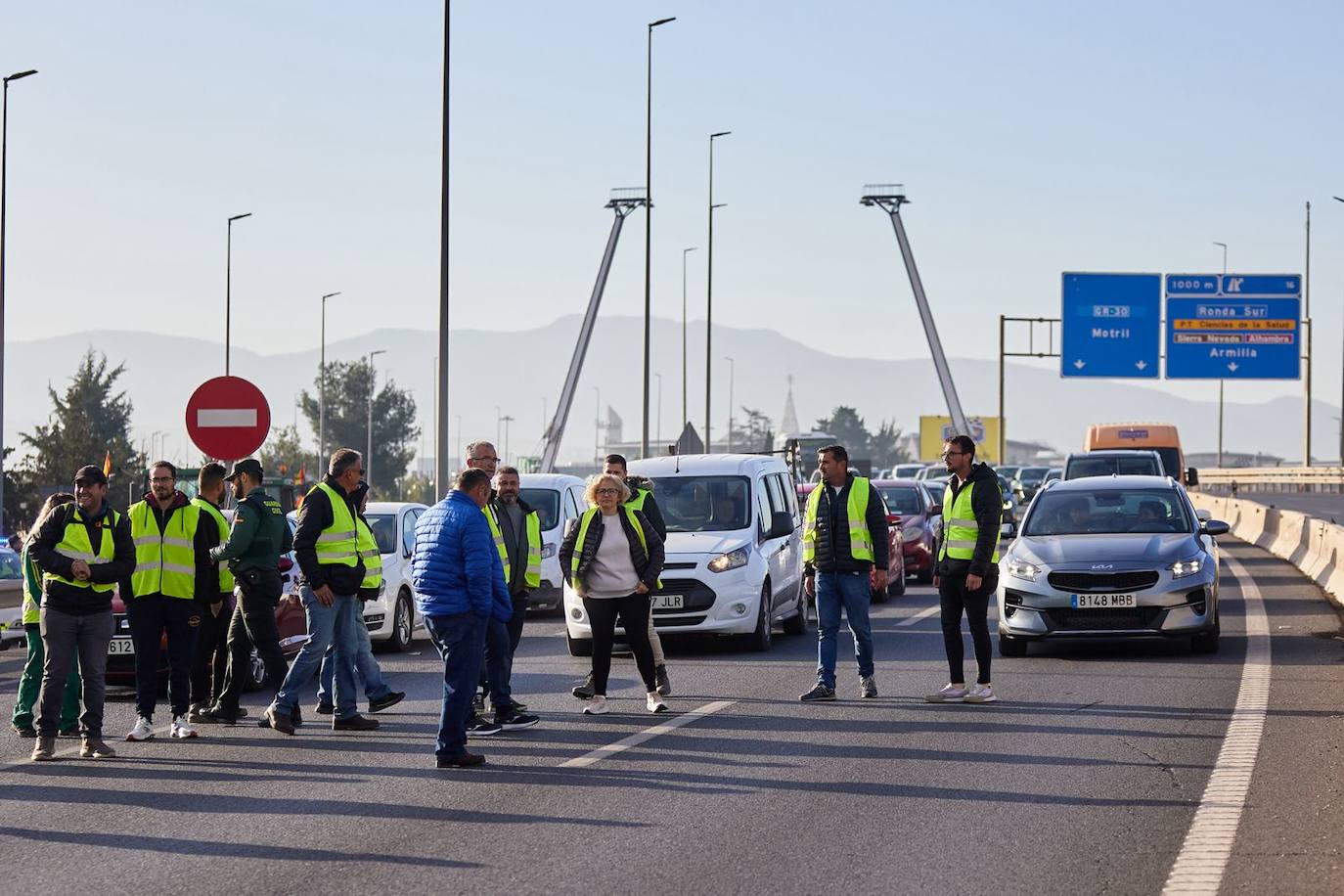 Las imágenes de la tractorada de Granada