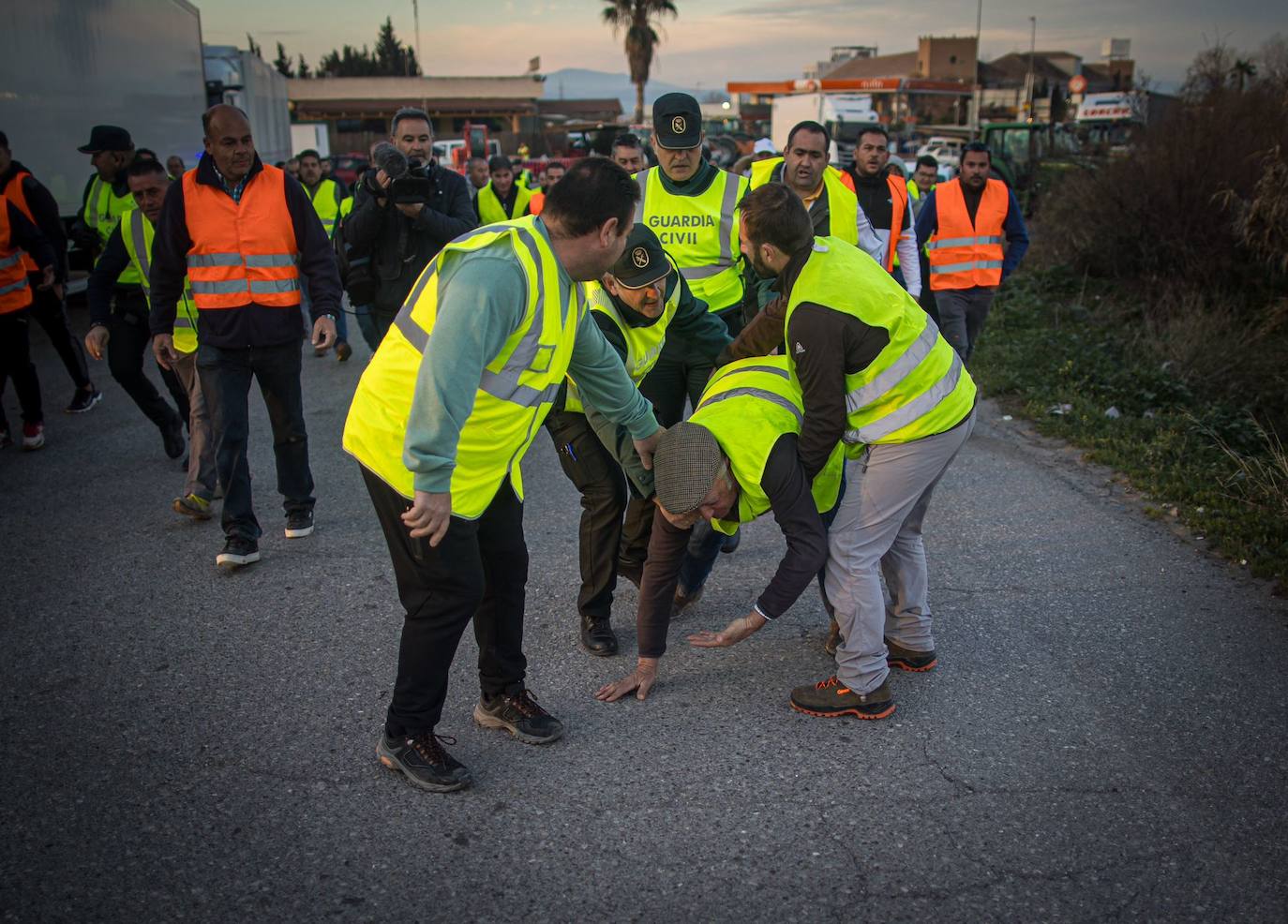 Las imágenes de la tractorada de Granada