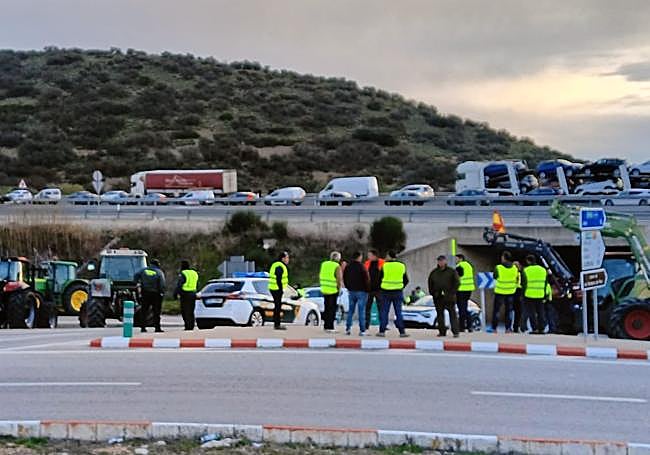 Cortes de tráfico en la Venta de la Nava