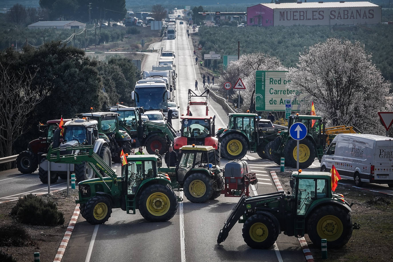 Corte de la autonómica A 308.