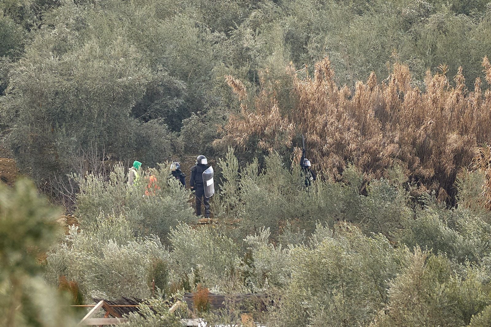 Las protestas de los agricultores de la A-92 en Huétor Tájar, en imágenes