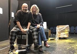 Piñaki Gómez y Gracia Morales, durante los ensayos.