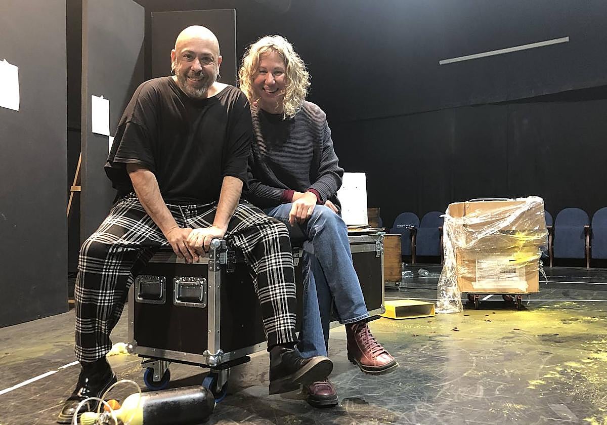 Piñaki Gómez y Gracia Morales, durante los ensayos.