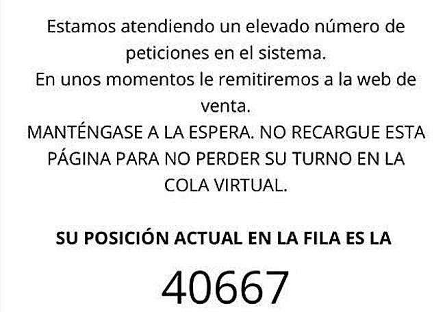 Uno de tantos usuarios en la cola virtual de 'Sakura'.