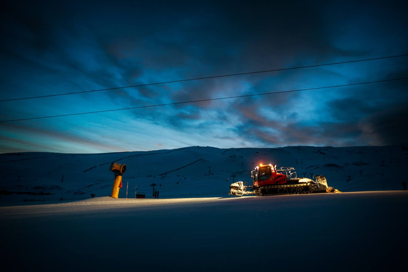 Los maquinistas que abren la jornada en Sierra Nevada