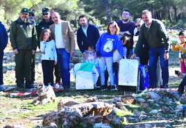 Momento de la suelta del ejemplar de lince ibérico en Sierra Arana.