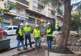 Visita de la concejala Ainoa Caravaca a las obras.