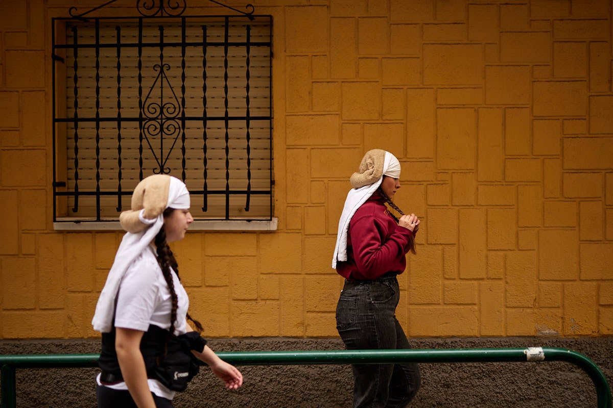 Dentro del ensayo de las costaleras del Trabajo