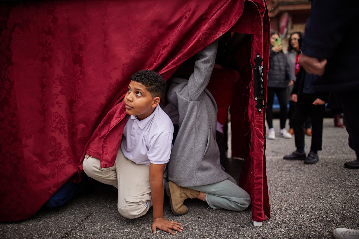 Las imágenes de la procesión infantil de los Salesianos