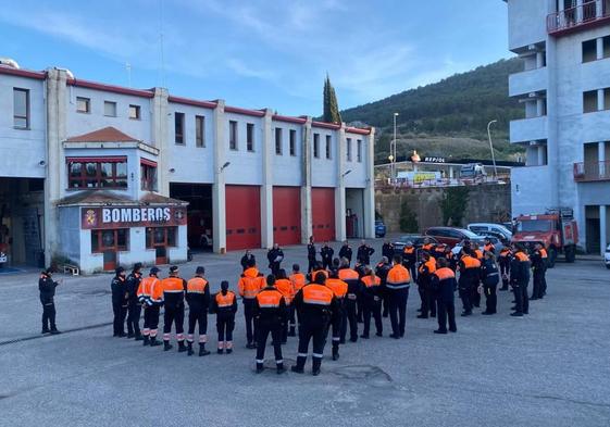 Actividad con los voluntarios de Protección Civil.