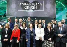 El consejero de Turismo, Arturo Bernal, con otros actores turísticos de Andalucía.