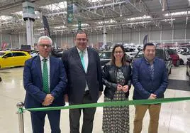 Juan Gallego, Javier Calvente, África Colomo y Francisco Pastrana, en la inauguración.