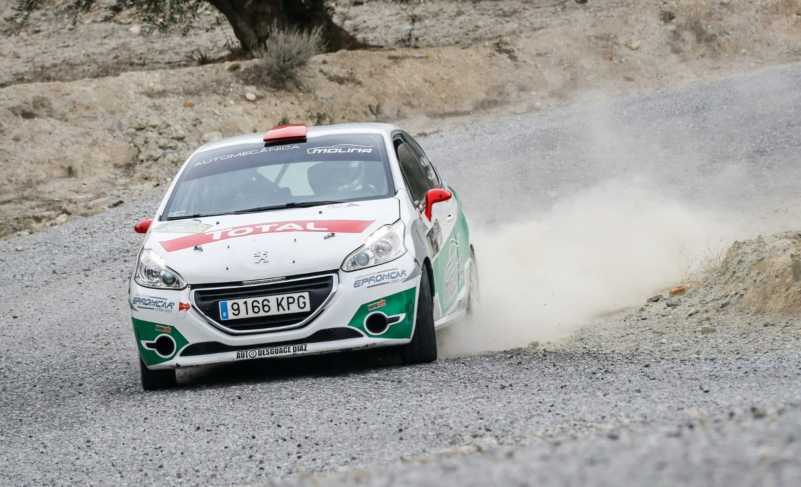 El Peugeot 208 R2 de Antonio Molina se adaptó mejor a las condiciones meteorológicas adversas.
