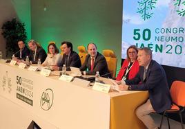 Mesa de inauguración del congreso Neumosur, en la antigua Escuela de Magisterio.